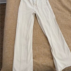 WeWoreWhat Cream Straight Leg Jeans